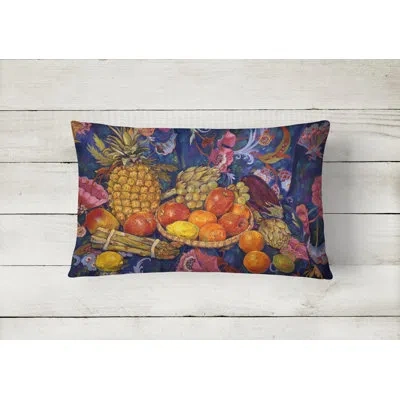 Caroline's Treasures Fruit And Vegetables By Neil Drury Fabric Indoor/outdoor Throw Pillow