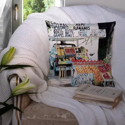 Caroline's Treasures Fruit Stand 14" Throw Pillow