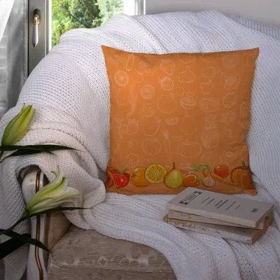 Caroline's Treasures Fruits And Vegetables Indoor/outdoor Throw Pillow