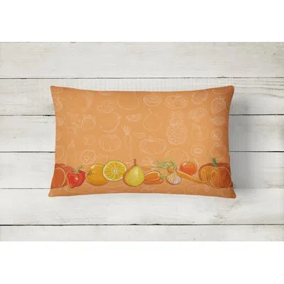 Caroline's Treasures Fruits And Vegetables Lumbar Pillow