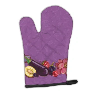 Caroline's Treasures Fruits And Vegetables Oven Mitt In Red;purple