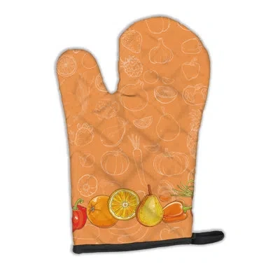 Caroline's Treasures Fruits And Vegetables Oven Mitt In Red;yellow;orange
