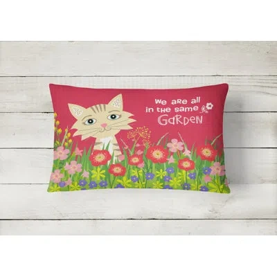 Caroline's Treasures Garden Cat Indoor/outdoor Throw Pillow