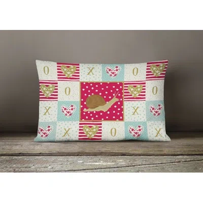 Caroline's Treasures Garden Snail Outdoor Rectangular Cushion With Filling