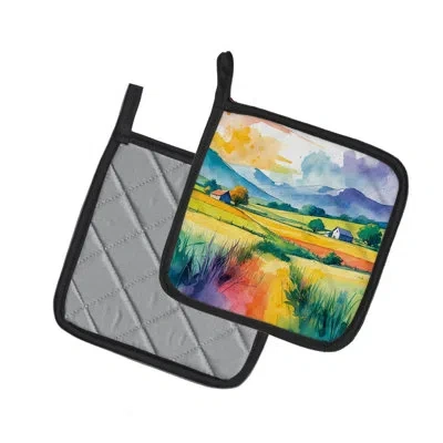 Caroline's Treasures Gay Pride In Rural Spaces Pair Of Pot Holders In Multi