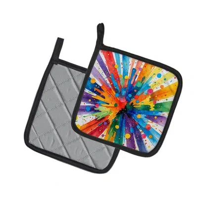 Caroline's Treasures Gay Pride Joy As Resistance Pair Of Pot Holders In Multi