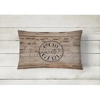 Caroline's Treasures Genuine Cow Girl Branded Indoor/outdoor Throw Pillow
