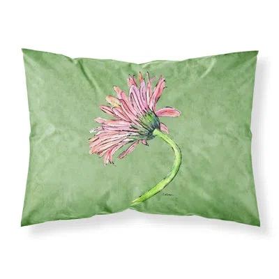 Caroline's Treasures Gerber Daisy Pillowcase In Green