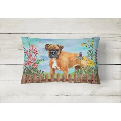Caroline's Treasures German Boxer Spring Indoor/outdoor Throw Pillow