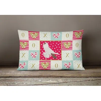 Caroline's Treasures German Helmet Pigeon Love Outdoor Rectangular Cushion With Filling