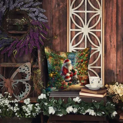 Caroline's Treasures German Shorthaired Pointer And Santa Claus Throw Pillow