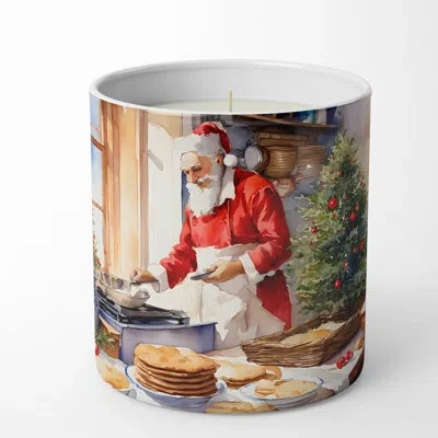 Caroline's Treasures Gingerbread Cookies Scented Tumbler Candle With Ceramic Holder In Multi Color;multi Color