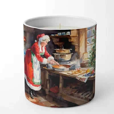 Caroline's Treasures Gingerbread Cookies Scented Tumbler Candle With Ceramic Holder In Multi Color;multi Color