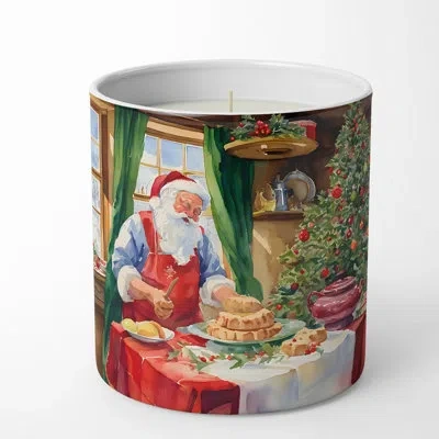 Caroline's Treasures Gingerbread Cookies Scented Tumbler Candle With Ceramic Holder In Multi Color;multi Color
