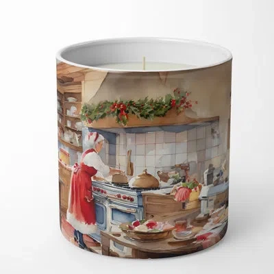 Caroline's Treasures Gingerbread Cookies Scented Tumbler Candle With Ceramic Holder In Multi Color;multi Color