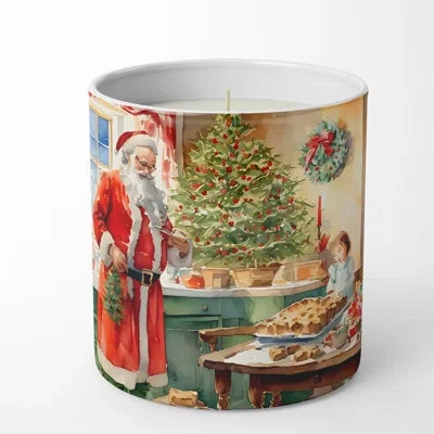 Caroline's Treasures Gingerbread Cookies Scented Tumbler Candle With Ceramic Holder In Multi Color;multi Color