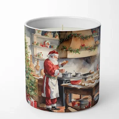 Caroline's Treasures Gingerbread Cookies Scented Tumbler Candle With Ceramic Holder In Multi Color;multi Color