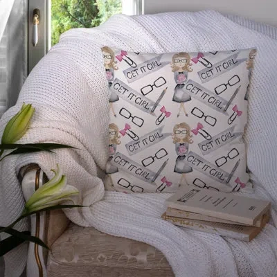 Caroline's Treasures Girl Boss Get It Girl Outdoor Throw Pillow