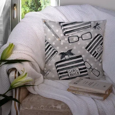 Caroline's Treasures Girl Boss Journal Outdoor Throw Pillow