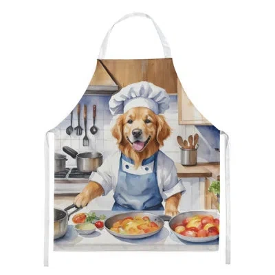 Caroline's Treasures Golden Retriever The Chef Apron In Multicolor