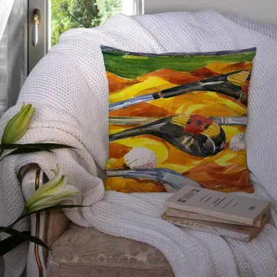 Caroline's Treasures Golfer Square Indoor/outdoor Throw Pillow