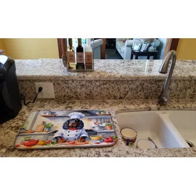 Caroline's Treasures Gordon Setter The Chef Dish Drying Mat In Natural