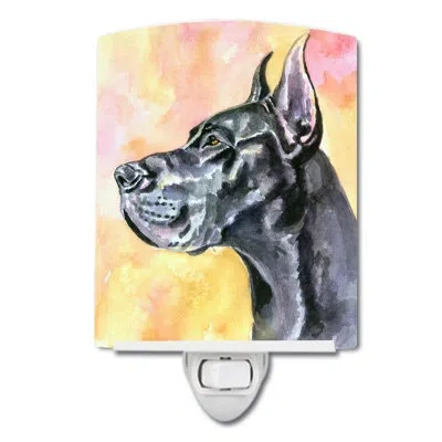 Caroline's Treasures Great Dane Cropped Ceramic Night Light In Orange