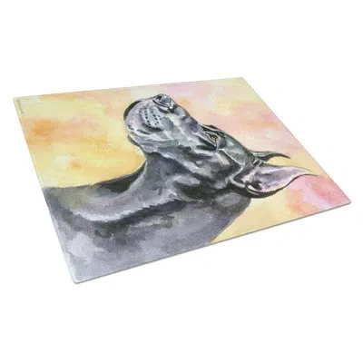 Caroline's Treasures Great Dane Cropped Glass Cutting Board