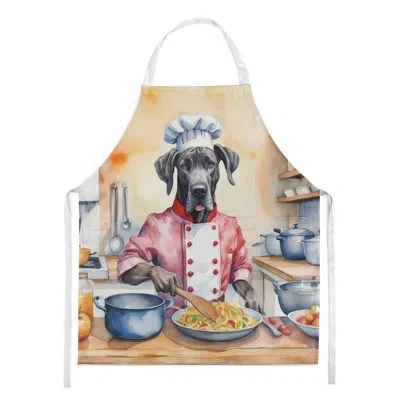 Caroline's Treasures Great Dane The Chef Apron In Multicolor