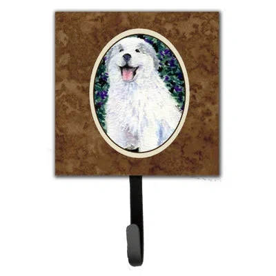 Caroline's Treasures Great Pyrenees Leash Holder And Key Hook In Brown