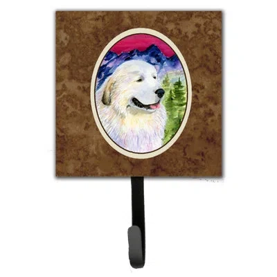 Caroline's Treasures Great Pyrenees Leash Holder And Wall Hook In Brown