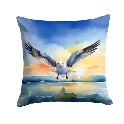 Caroline's Treasures Gull Flying Low Throw Pillow In Multicolor