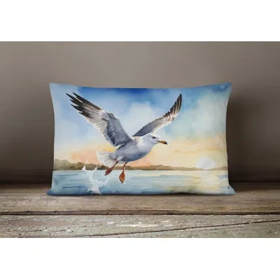Caroline's Treasures Gull Flying Low Throw Pillow In Multicolor