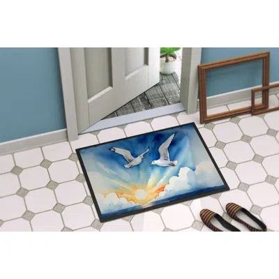 Caroline's Treasures Gulls Soaring High Doormat In Multicolor