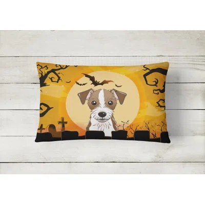 Caroline's Treasures Halloween Jack Russell Terrier Fabric Indoor/outdoor Throw Pillow
