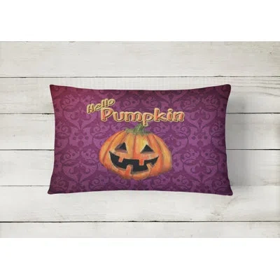 Caroline's Treasures Hello Pumpkin Halloween Indoor/outdoor Throw Pillow