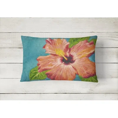 Caroline's Treasures Hibiscus By Malenda Trick Fabric Indoor/outdoor Throw Pillow