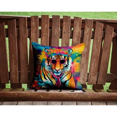 Caroline's Treasures Hippie Animals Other/no Pattern Throw Pillow