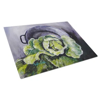 Caroline's Treasures Home Grown In Plaquemines Parish Cabbage Glass Cutting Board