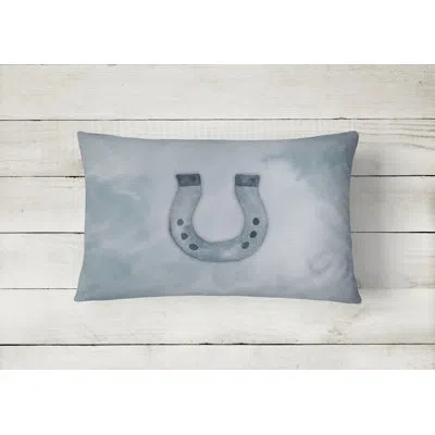 Caroline's Treasures Horseshoe Watercolor Lumbar Pillow