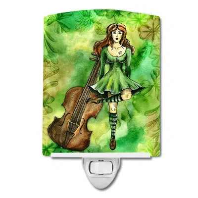 Caroline's Treasures Irish Dance Ceramic Night Light In Green