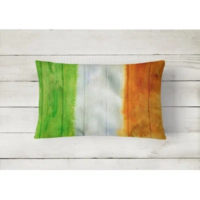 Caroline's Treasures Irish Flag On Wood Lumbar Pillow