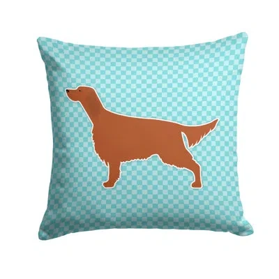 Caroline's Treasures Irish Setter Indoor/outdoor Throw Pillow In Blue