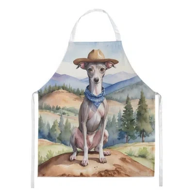 Caroline's Treasures Italian Greyhound Cowboy Welcome Apron In Multicolor