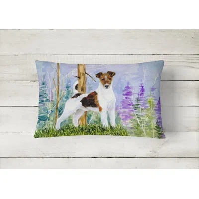 Caroline's Treasures Jack Russell Terrier Indoor/outdoor Throw Pillow