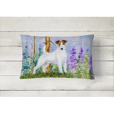 Caroline's Treasures Jack Russell Terrier Indoor/outdoor Throw Pillow