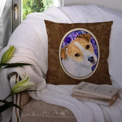 Caroline's Treasures Jack Russell Terrier Indoor/outdoor Throw Pillow