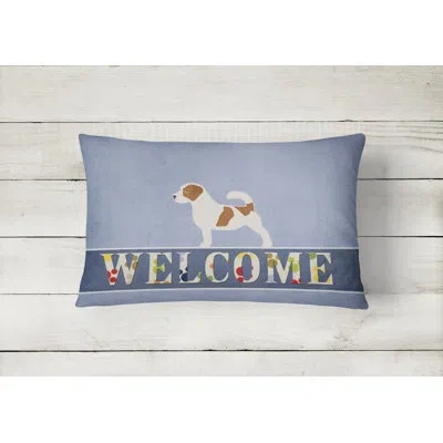 Caroline's Treasures Jack Russell Terrier Welcome Lumbar Pillow