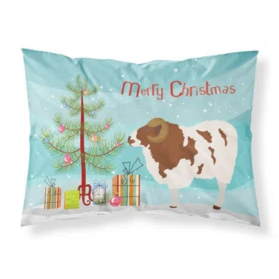 Caroline's Treasures Jacob Sheep Christmas Pillowcase In Blue