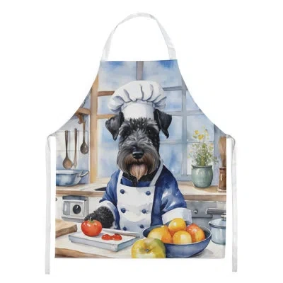 Caroline's Treasures Kerry Blue Terrier The Chef Apron In Blue;black;orange